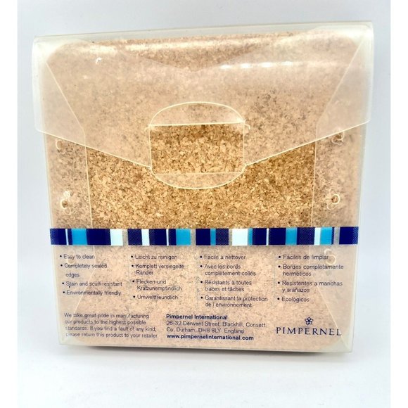 Kathryn White Pimpernel Coasters Set of 4 "Shades of Pale" Purple Blue Floral - Picture 6 of 6